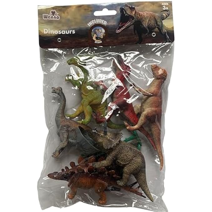 WENNO 10 PCS DINOSAUR PLAYSET IN PVC BAG WITH 7.75" HEADER CARD - Image 2